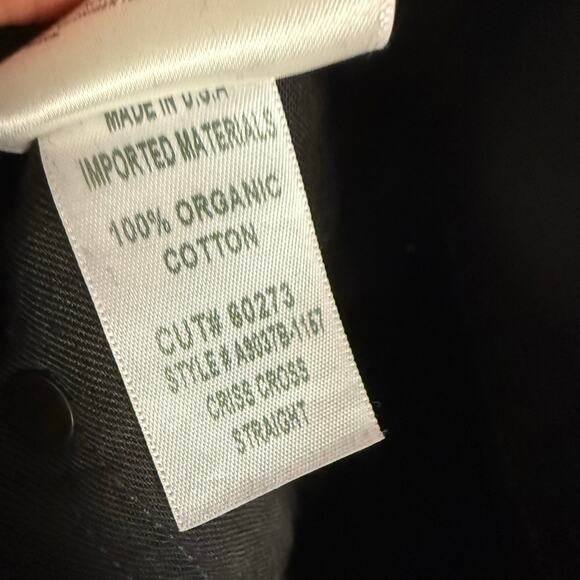 Agolde Criss Cross Straight Leg Distressed Ripped Feverish Black Denim Jeans 23 - Picture 12 of 12